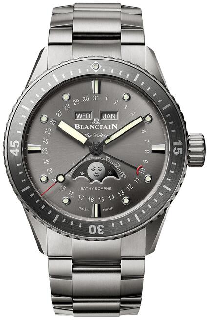 Review Blancpain Fifty Fathoms Bathyscaphe Quantieme Complet Replica Watch 5054-1210-98S
